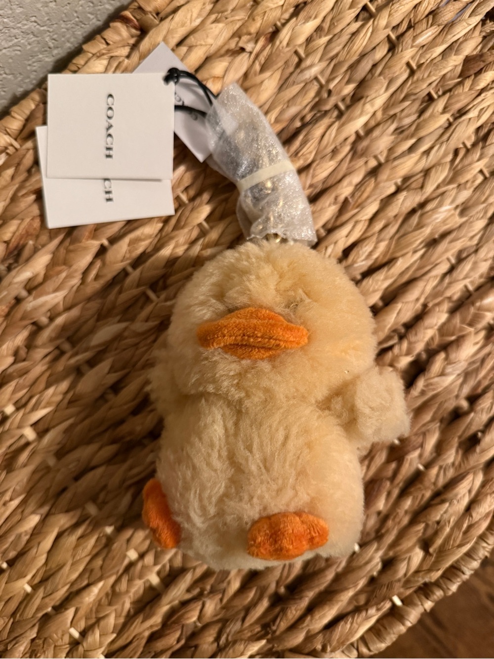 Coach Shearling Ducky Bag Charm NWT